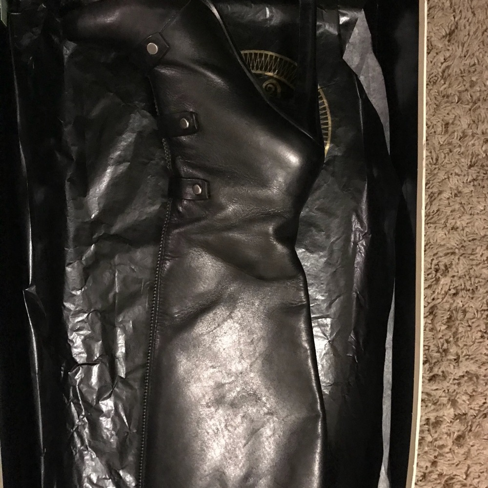 Modern Vintage Black baby calf heeled boots